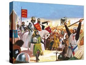 Richard the Lionheart Arriving at Acre-Escott-Stretched Canvas