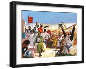 Richard the Lionheart Arriving at Acre-Escott-Framed Giclee Print