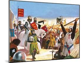Richard the Lionheart Arriving at Acre-Escott-Mounted Giclee Print