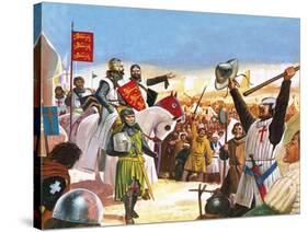 Richard the Lionheart Arriving at Acre-Escott-Stretched Canvas