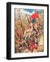 Richard the Lionheart at the Crusades, Illustration from 'A History of England' by Rudyard…-Henry Justice Ford-Framed Giclee Print