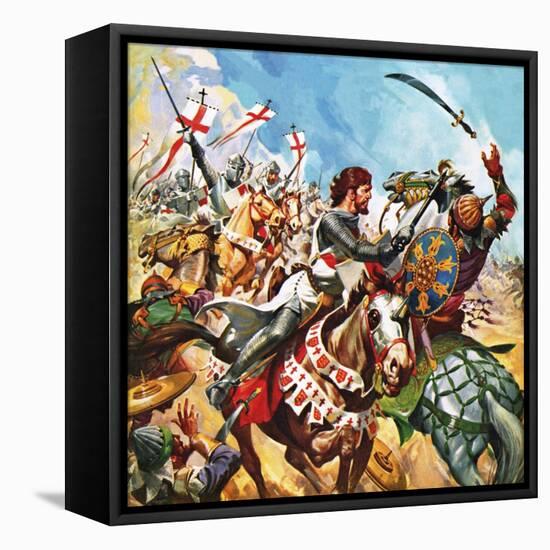 Richard the Lionheart-English School-Framed Stretched Canvas
