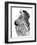 Richard The Zebra-null-Framed Art Print