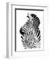 Richard The Zebra-null-Framed Art Print