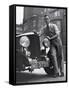 Richard Todd Leaning on Front of Car-William Sumits-Framed Stretched Canvas