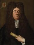 Portrait of William Petyt, Holding a Copy of the Magna Carta, C.1690-Richard van Bleeck-Stretched Canvas