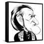 Richard Wagner - caricature-Neale Osborne-Framed Stretched Canvas