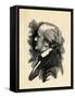 Richard Wagner - engraving-Elliott & Fry Studio-Framed Stretched Canvas