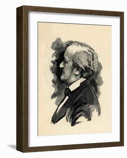 Richard Wagner - engraving-Elliott & Fry Studio-Framed Giclee Print