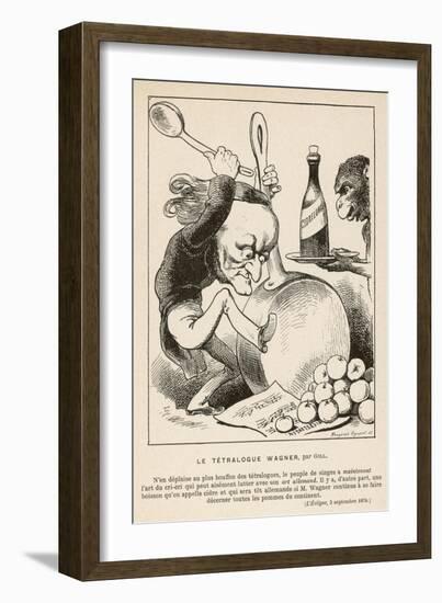 Richard Wagner German Composer in a Satirical Comment-André Gill-Framed Art Print