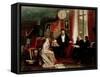 Richard Wagner with Franz Liszt and Liszt's Daughter Cosima-null-Framed Stretched Canvas