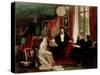 Richard Wagner with Franz Liszt and Liszt's Daughter Cosima-null-Stretched Canvas