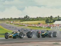 The First Lap - 1967, British Grand Prix at Silverstone, 1986 (Oil on Canvas)-Richard Wheatland-Giclee Print