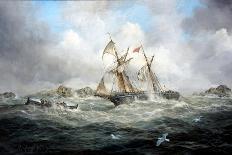 Engagement Between the "Bonhomme Richard" and the "Serapis" Off Flamborough Head, 1779-Richard Willis-Framed Giclee Print