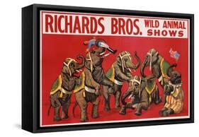 Richards Bros. Wild Animal Shows Poster-null-Framed Stretched Canvas