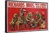 Richards Bros. Wild Animal Shows Poster-null-Framed Stretched Canvas