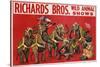 Richards Bros. Wild Animal Shows Poster-null-Stretched Canvas