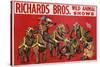 Richards Bros. Wild Animal Shows Poster-null-Stretched Canvas