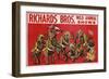 Richards Bros. Wild Animal Shows Poster-null-Framed Giclee Print