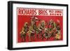 Richards Bros. Wild Animal Shows Poster-null-Framed Giclee Print