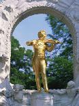 Gold Statue of the Musician Johann Strauss in Vienna, Austria, Europe-Richardson Rolf-Photographic Print