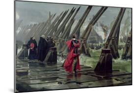 Richelieu (1585-1642) on the Sea Wall at La Rochelle, 1881-Henri-Paul Motte-Mounted Giclee Print