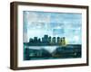 Richmond Abstract Skyline II-Emma Moore-Framed Art Print