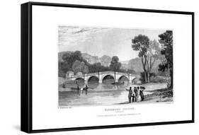 Richmond Bridge, London, 1829-J Rogers-Framed Stretched Canvas