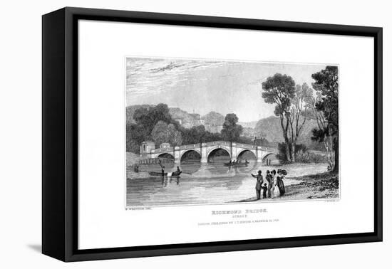 Richmond Bridge, London, 1829-J Rogers-Framed Stretched Canvas