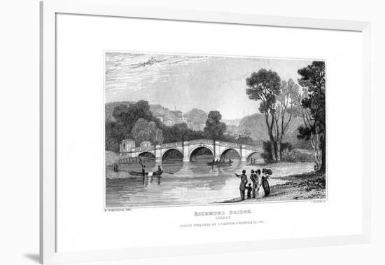 Richmond Bridge, London, 1829-J Rogers-Framed Giclee Print