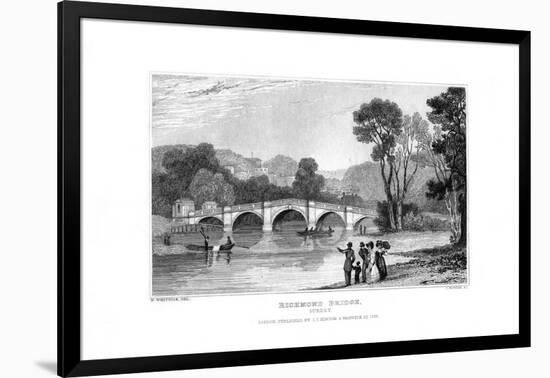 Richmond Bridge, London, 1829-J Rogers-Framed Giclee Print