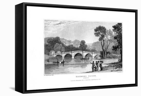 Richmond Bridge, London, 1829-J Rogers-Framed Stretched Canvas