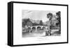 Richmond Bridge, London, 1829-J Rogers-Framed Stretched Canvas