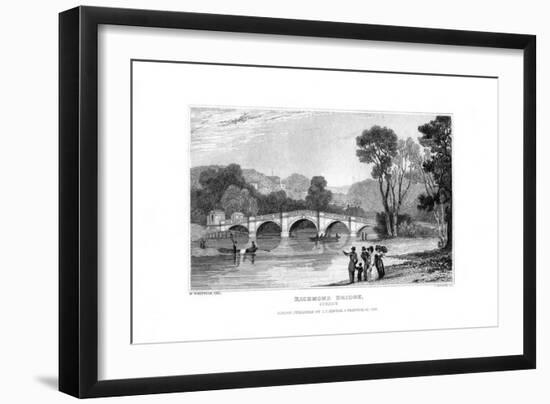 Richmond Bridge, London, 1829-J Rogers-Framed Giclee Print