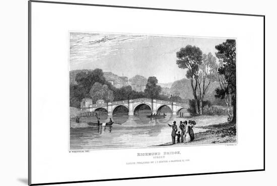 Richmond Bridge, London, 1829-J Rogers-Mounted Giclee Print