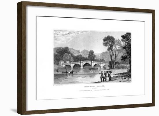 Richmond Bridge, London, 1829-J Rogers-Framed Giclee Print