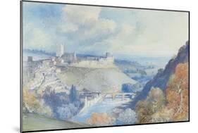 Richmond Castle and Town, Yorkshire (Pencil & W/C on Paper)-William Callow-Mounted Giclee Print