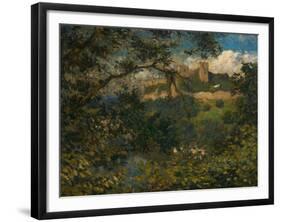 Richmond Castle Through the Trees, North Yorkshire, C.1939-Philip Wilson Steer-Framed Giclee Print