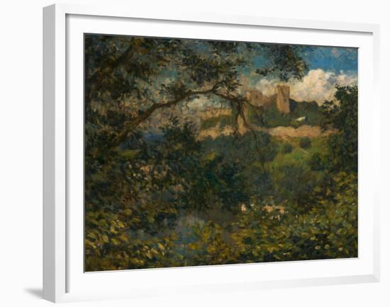 Richmond Castle Through the Trees, North Yorkshire, C.1939-Philip Wilson Steer-Framed Giclee Print