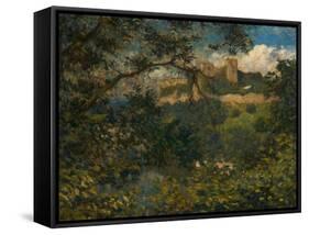 Richmond Castle Through the Trees, North Yorkshire, C.1939-Philip Wilson Steer-Framed Stretched Canvas