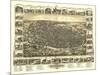 Richmond, Indiana - Panoramic Map-Lantern Press-Mounted Art Print