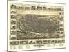 Richmond, Indiana - Panoramic Map-Lantern Press-Mounted Art Print