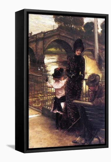 Richmond On The Thames-James Tissot-Framed Stretched Canvas