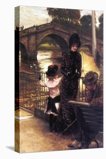 Richmond On The Thames-James Tissot-Stretched Canvas