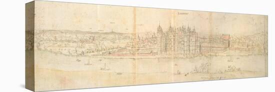 Richmond Palace from across the Thames, 1562-Anthonis van den Wyngaerde-Stretched Canvas