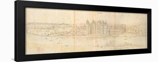 Richmond Palace from across the Thames, 1562-Anthonis van den Wyngaerde-Framed Giclee Print