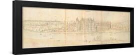 Richmond Palace from across the Thames, 1562-Anthonis van den Wyngaerde-Framed Giclee Print