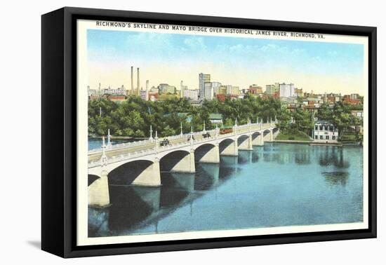 Richmond Skyline, James River, Virginia-null-Framed Stretched Canvas