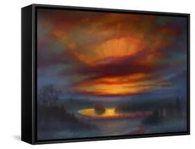 Richmond Sunset, 2020, (oil on canvas)-Lee Campbell-Framed Stretched Canvas
