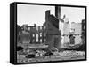 Richmond, VA, Burnt District in Richmond, Civil War-Lantern Press-Framed Stretched Canvas